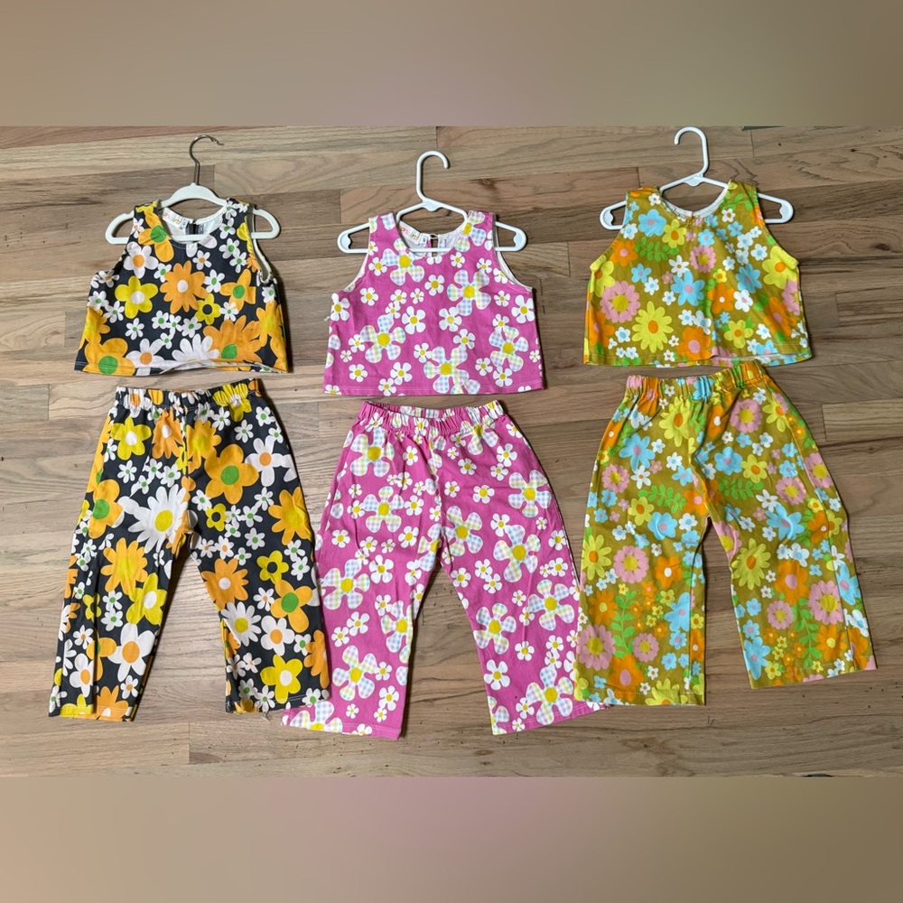 Joonbird Flower power pant sets - 4t